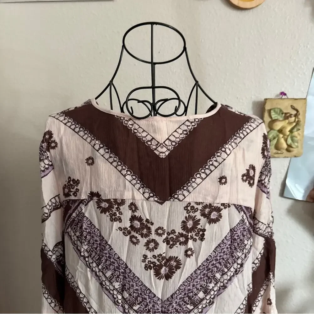 Free People From Your Heart Babydoll Mini Dress XS